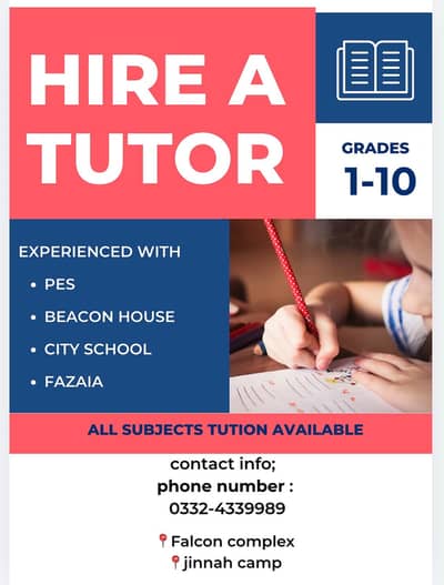 Home tutor available