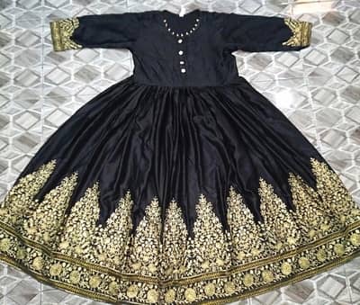 Black Fancy Maxi Dress - Beautiful Party Wear | Excellent Condition