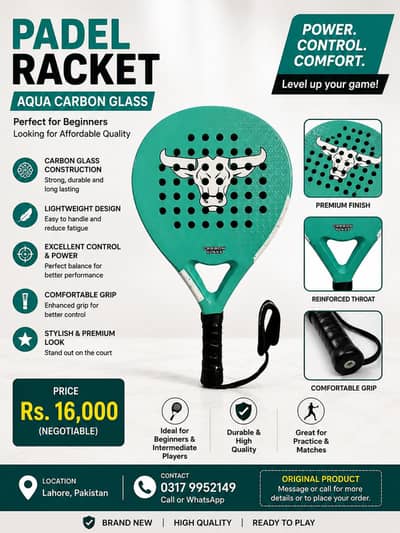 Export quality padel racket