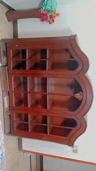 Wooden storage showcase