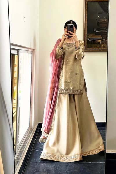 Embellished Embroidery at Raw silk