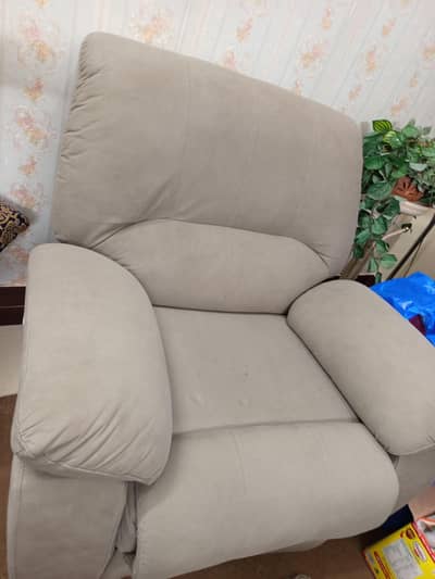 beige recliner