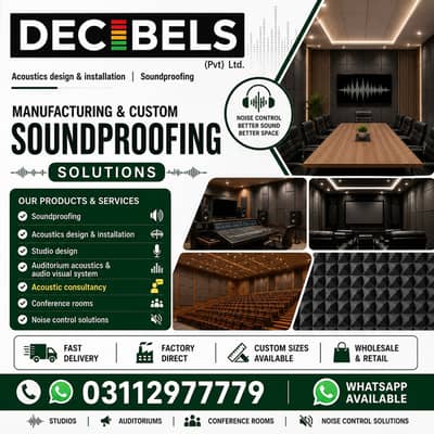Acoustic Panels/Soundproofing/Acoustics design & installation
