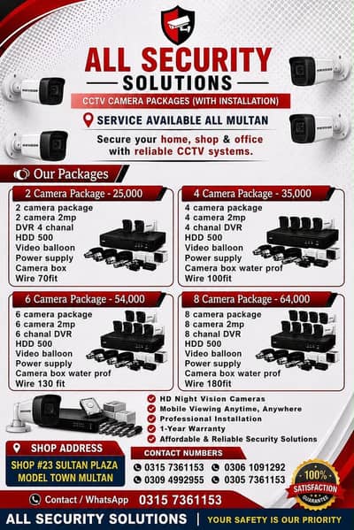Home, Shop & Office CCTV Camera Package| All Security Solutions