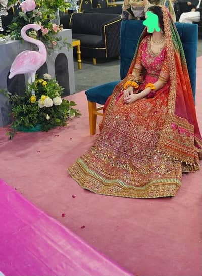Baroque Mehndi Bridal Dress