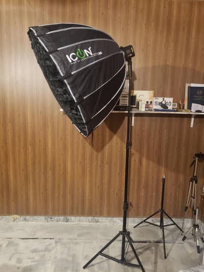 80w led video light with 90cm softbox