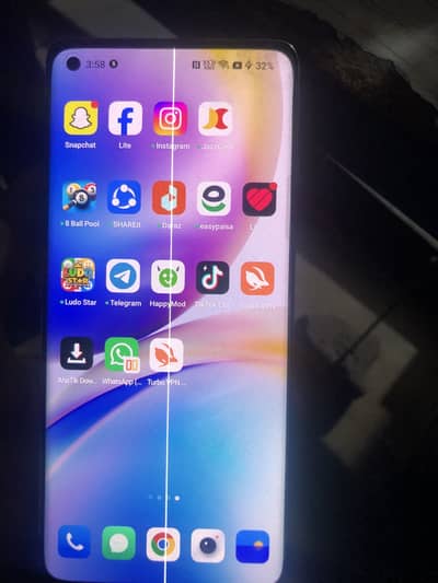 One Plus 8 edge screen single line exchange possible good phone
