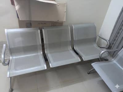 Heavy Duty Steel Benches | 2&3 Seaters | Office / Hospital Reception