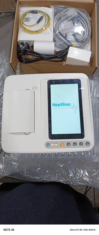 Brand New Heartlines 3-Channel Digital Touchscreen ECG Machine