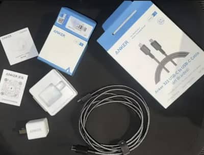 ANKER 30W Fast charger with 60W braided 6ft length Anker Cable