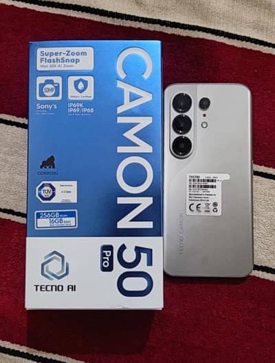Tecno camon 50 pro 8 256 full box