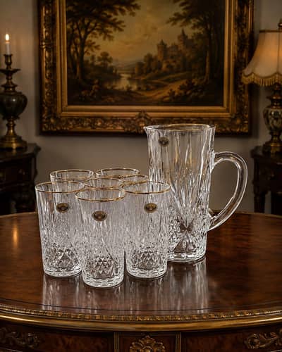 bohemia crystal water set