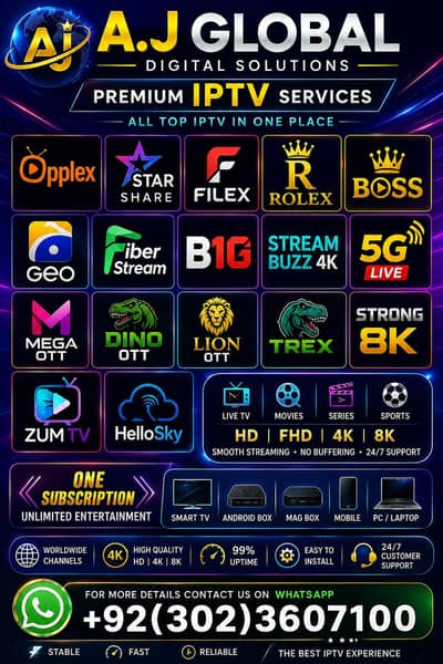 IPTV | Opplex | Starshare | B1g | 5G | Zum | Strong 8k | Stream buzz
