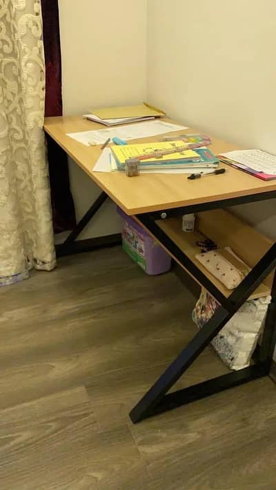 Study Table | Wooden Computer Desk | Strong Metal Frame