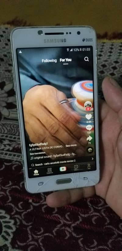 Samsung grnd  prime+ sim note work 03079436021