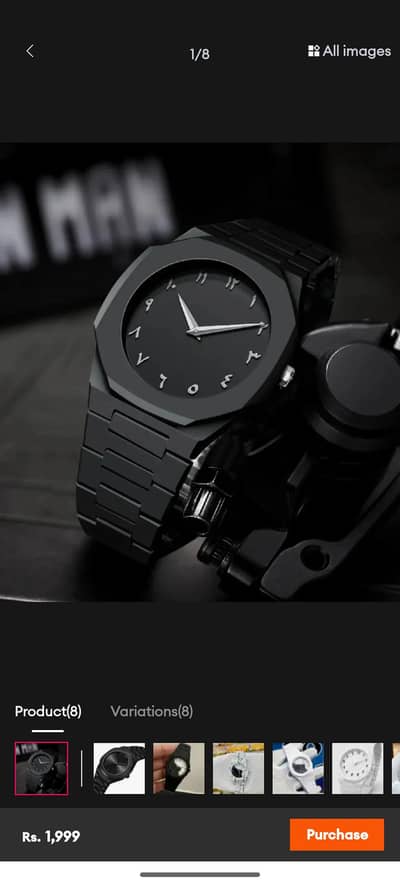 Black Arabic Aura watch