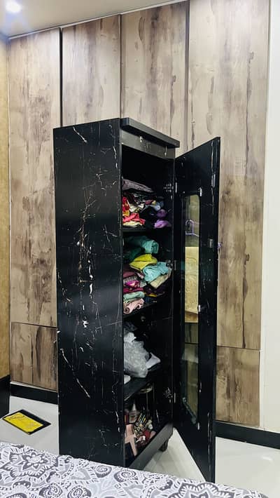 Wooden black almari