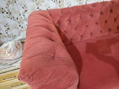 Red Wooden Sofa