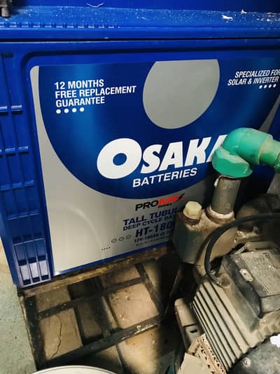 2x Osaka 12V 180Ah Tubular Batteries | Warranty | Like New