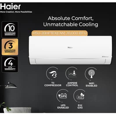 Haier HSU-20HFTEX T3 PLUS Inverter 1.5-Ton Heat & Cool AC 2026 |
