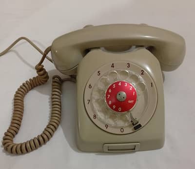 Antique classic vintage rotary telephone set