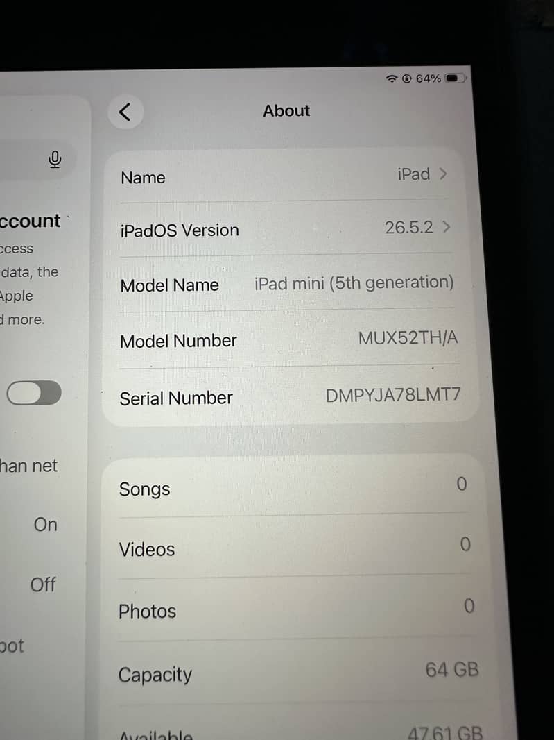 iPad mini 5 4