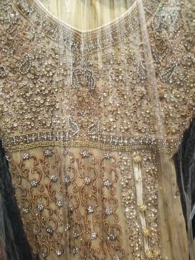 full embroidery work gown