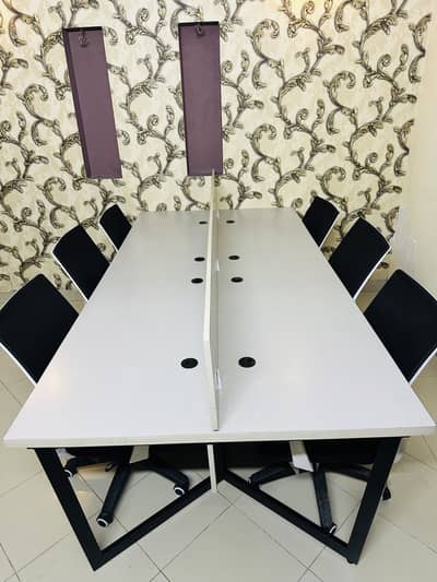 Office Workstation with 6 Chairs