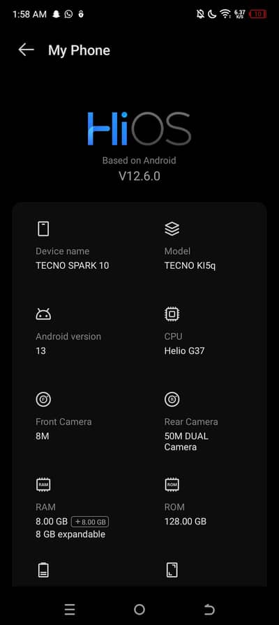 Tecno spark 10