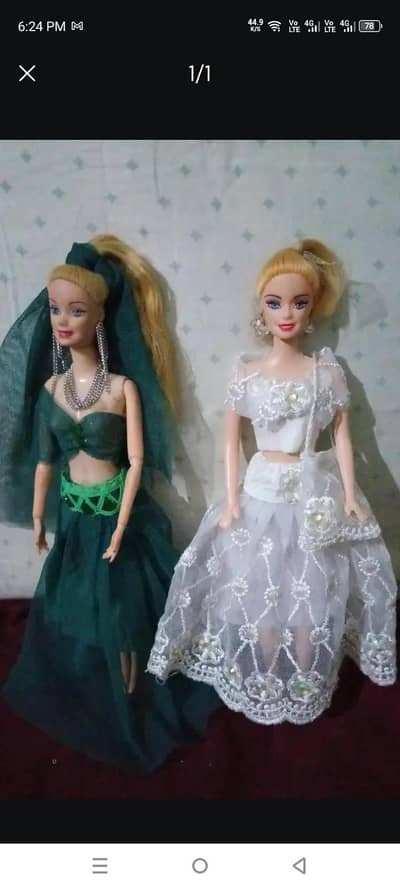 handmade bridal custom barbie dresses by saima