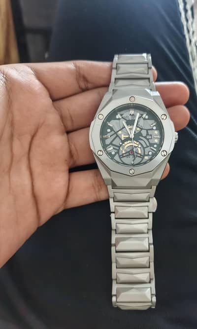 brand new automatic watch in stainless steel