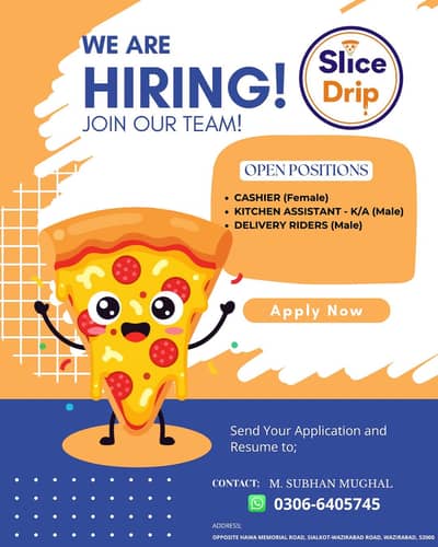 Need Staff For Our Restaurant