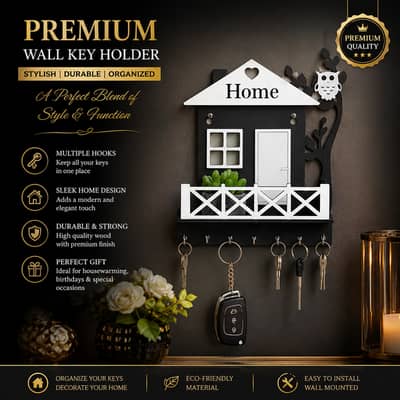 Stylish Owl House Key Holder | Wall Hanging Decor | Limited Offer Rs 7