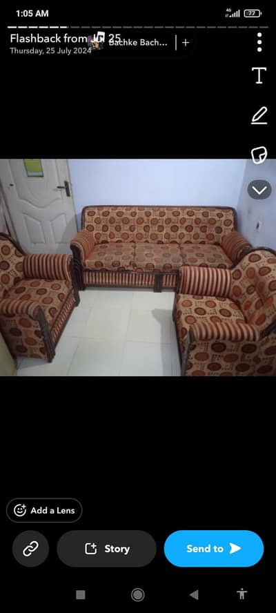 5 seater Sofa with sofa covers