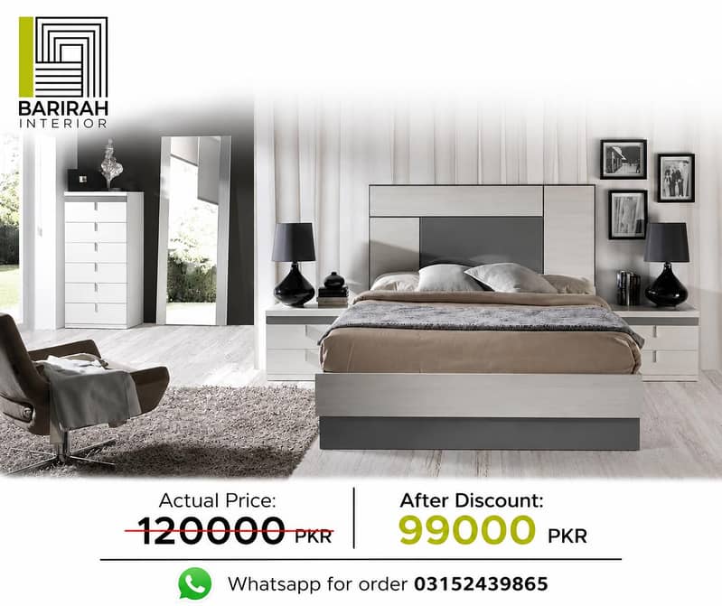 Modern Bedset/King/Queen Size Bed 0