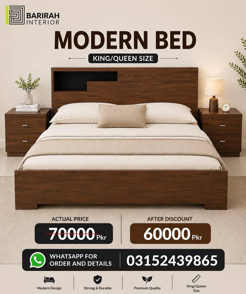 Modern Bedset/King/Queen Size Bed 5