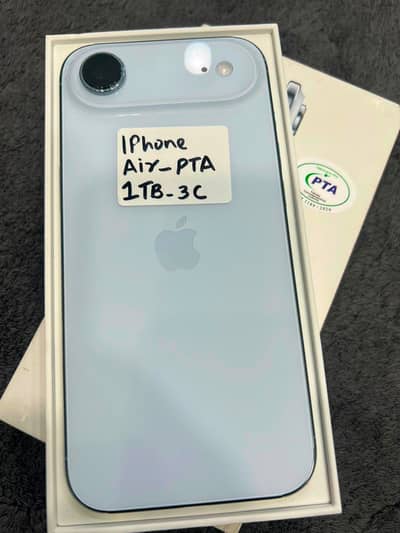 Apple iPhone 17 Air Box Pack 1Tb 3 Cycle Only 10/10 Pta Approved