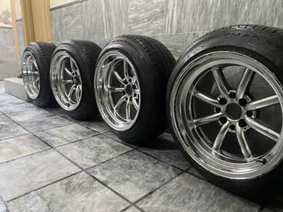 15 inch Hollow Rims 9.0JJ Multiple PCD with Chaoyang 185/55 r15 tyres