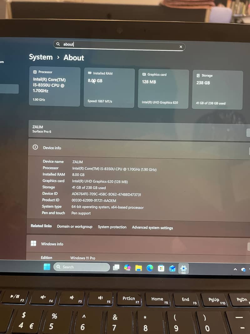 Microsoft surface pro 6 4