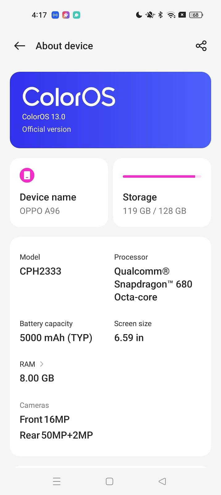 OPPO A96 8