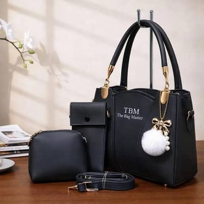3 Piece Beautiful Handbag Set Rexine for Women