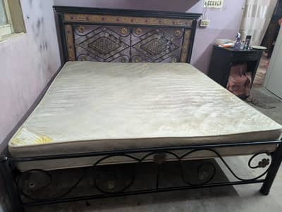 Iron Bed King Size With Spring Mattress