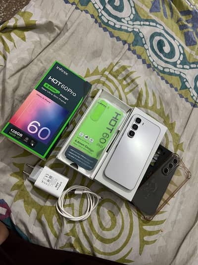 infinix Hot 60 Pro 8+8/128 10 By 10 All Oky 9 Month Warnty Available