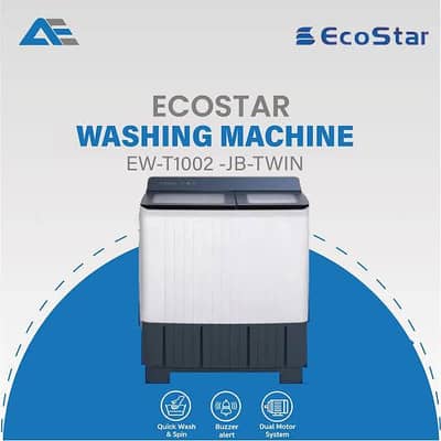 Ecostar Washing Machine EW-T1002 -JB-TWIN 10KG