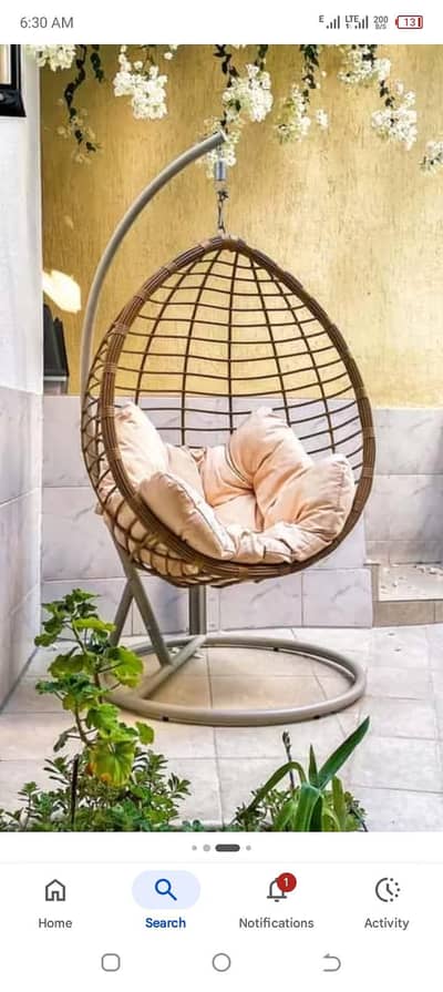 indoor hanging swing