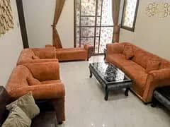 7 seater pure velvet sofa set with springs