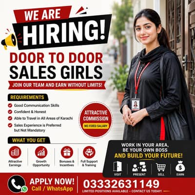 Female Door-to-Door Sales Representative