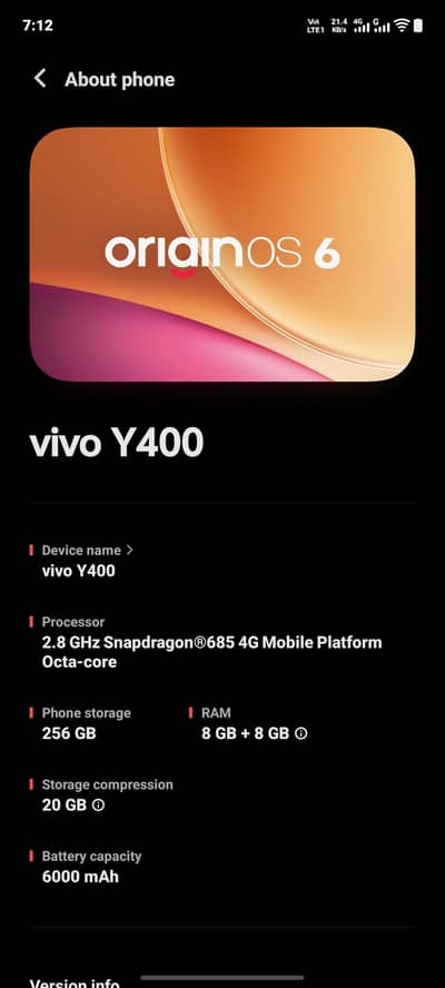Vivo Y400