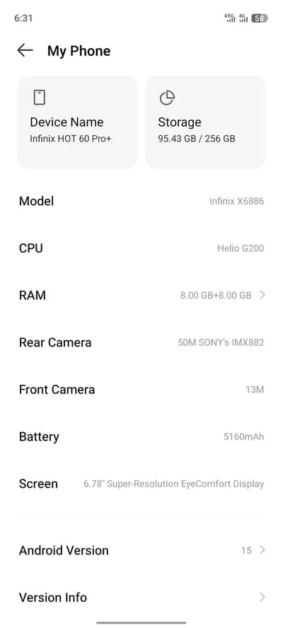 Infinix Hot 60 Pro plus