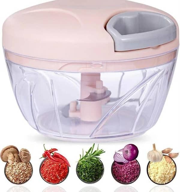 500ml Manual Food Chopper | Hand Pull Vegetable & Fruit Cutter | Multi-Purpose Kitchen Chopper